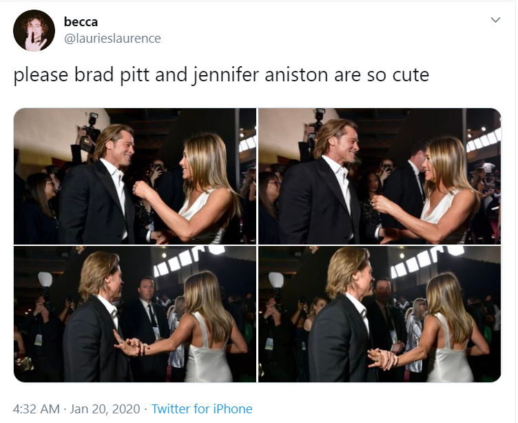 Jennifer Aniston and Brad Pitt just HELD HANDS at the 2020 SAG awards 2